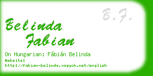 belinda fabian business card